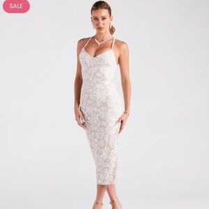 Adora Formal Sequin Midi Dress